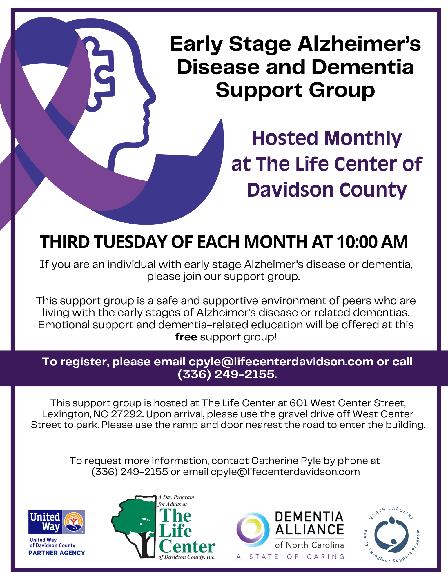 Early Stage Alzheimer's Dementia SG Flyer
